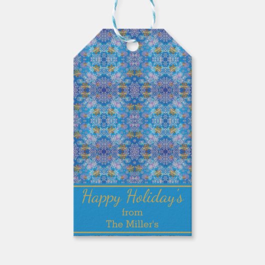 雪スタイリッシュ片 ギフトタグ (正面)