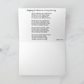 雪ストップの上の森の中の夕べ カード (内部)