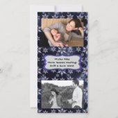 雪ゾンビ咬合暗い背景写真の追加フォトカード シーズンカード (正面)