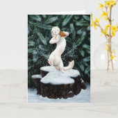 "雪ダンス"の挨拶状 カード (黄色い花)