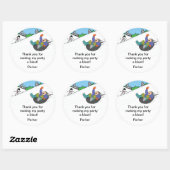 雪チュービング誕生日パーティー好意ステッカー少年 ラウンドシール (シート)