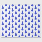 雪ドット冬の木のパターン ラッピングペーパー (フラット)