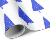 雪ドット冬の木のパターン ラッピングペーパー (ロールコーナー)