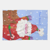 雪ハッピーティータオル キッチンタオル (横)