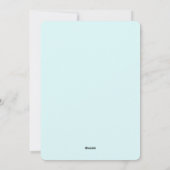 雪ハートブルーキルトウィンターホリデーフォトカード シーズンカード (裏面)