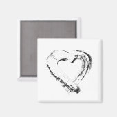 雪ハート磁石 マグネット (正面/裏面)