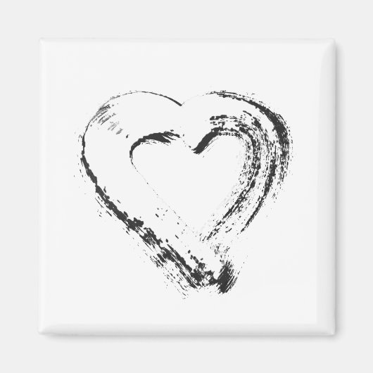 雪ハート磁石 マグネット (正面)