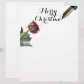 雪バラメリークリスマスレター (正面/裏面)