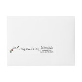 雪バラメリークリスマス ラップアラウンド宛名ラベル (正面)