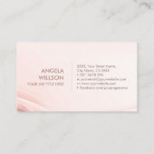 雪バラ抽象芸術曲線 名刺 (裏面)