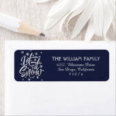 雪パーソナライズされたに染まる青と銀 ラベル (インサイチュ)