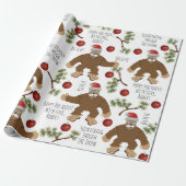 雪パーソナライズされたの中をしゃがむ ラッピングペーパー (アンロールド)