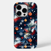 雪パーソナライズされたの夜のクリスマス Case-Mate iPhoneケース (裏面)