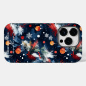 雪パーソナライズされたの夜のクリスマス Case-Mate iPhoneケース (裏面 (横))