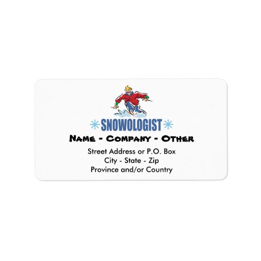 雪パーソナライズされたスキー ラベル (正面)
