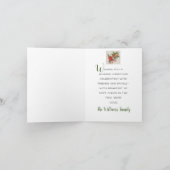 雪パーソナライズされた深紅色クリスマスカード ノートカード (内部)