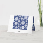 雪パーソナライズされた片の破片 カード (裏面)