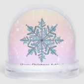 雪パーソナライズされた片スノーグローブ (裏面)