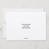 雪ビクトリアンのホリーベリーの枝にエラバードオン シーズンカード (裏面)