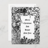 雪ビクトリアンの中のエラ・バード&ウィンターベリー シーズンポストカード (正面/裏面)