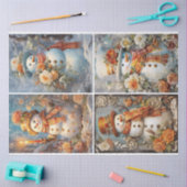 雪ビクトリアンレディース4スクエア 薄葉紙 (クラフト)