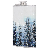 雪ビニールフラスコ付き常緑樹包まれた木 フラスク (左)