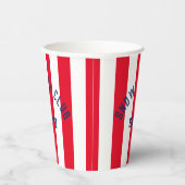 雪ビーチクラブレッドカバナストライプパーティー 紙コップ (右)