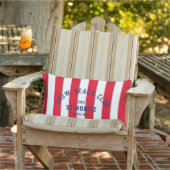 雪ビーチクラブレッドカバナストライプ冬 アウトドアクッション (椅子)