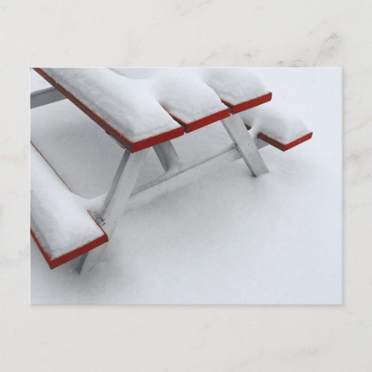 雪ピクニック ポストカード (正面)