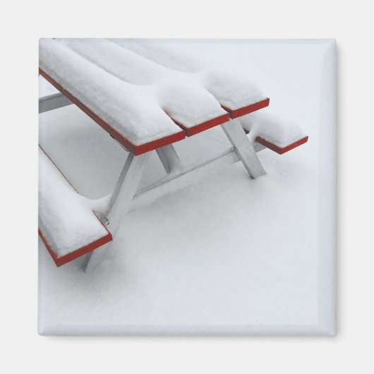雪ピクニック マグネット (正面)