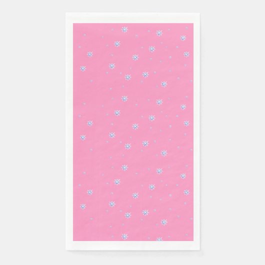 雪ピンクの冬の雪片 (正面)