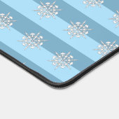 雪ファンシー芸術的片クリスマスパターン休日 デスクマット (コーナー)