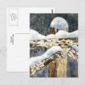 「雪フェンス」国道葉書 ポストカード (正面/裏面)
