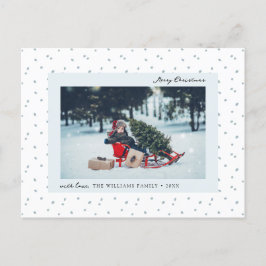 雪フォトホリデー葉書 ポストカード