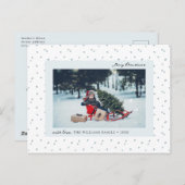 雪フォトホリデー葉書 ポストカード (正面/裏面)