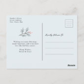 雪フォトホリデー葉書 ポストカード (裏面)