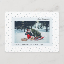 雪フォトホリデー葉書 ポストカード