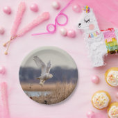 雪フクロウの離陸 ペーパープレート (パーティー)