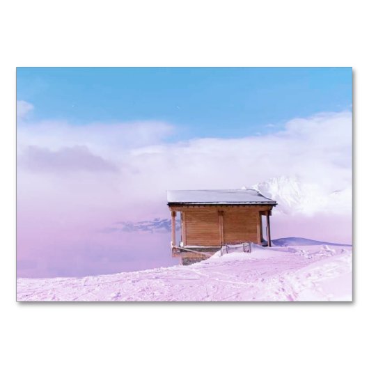 雪フランスの山小屋 テーブルナンバー (正面)
