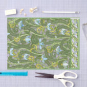 雪フランスの滴アールヌーボー様式化パターン1800 薄葉紙 (クラフト)