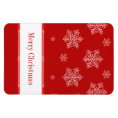 雪フレキシマグネット、赤 マグネット (横)