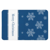 雪フレキシマグネット、青 マグネット (横)