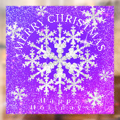 雪フレーク紫ピンク ウィンドウサイン (シート2)