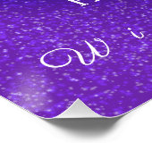 雪フレーク紫ホワイト光沢ポスター ポスター (コーナー)