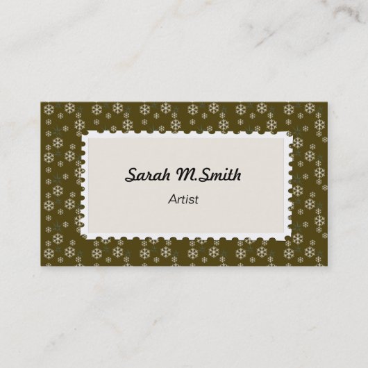 雪フレーク、一般 名刺 (正面)