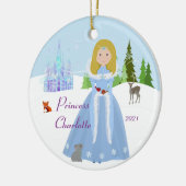 雪プリンセスブロンド セラミックオーナメント (左)