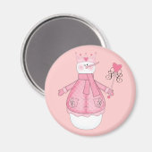 雪プリンセスホリデーTシャツとギフト マグネット (正面/裏面)