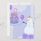 雪プリンセス誕生日招待状 招待状 (裏面)