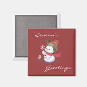 雪ベビーホリデーマグネット マグネット (正面/裏面)