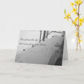 雪ペット悔やみや弔慰カードの足のプリント カード (黄色い花)